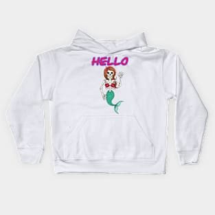 Little mermaid skull Kids Hoodie